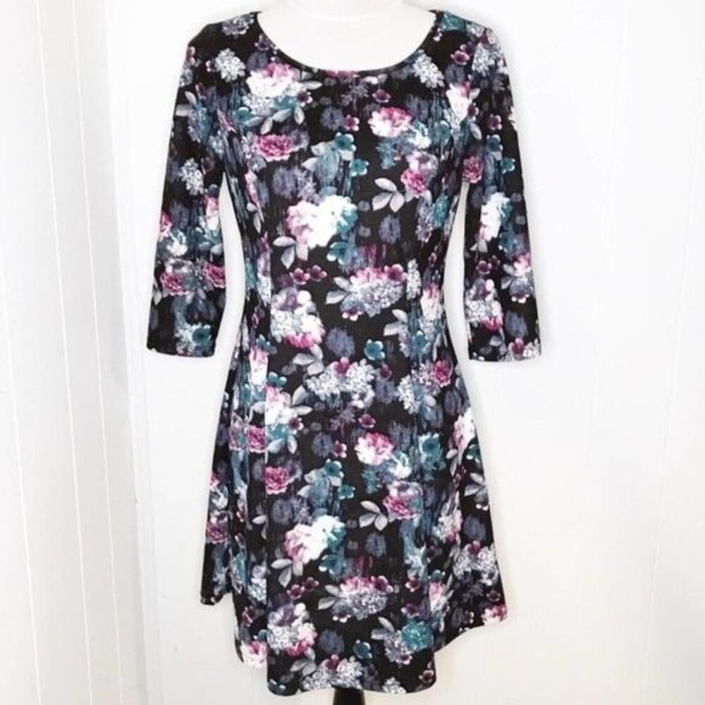 SO Rad by ATV Floral Midi A-Line Dress